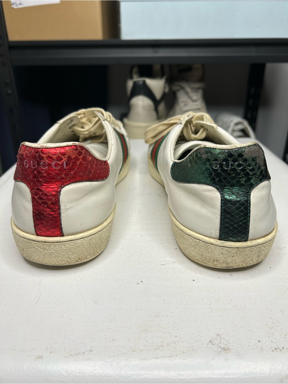 Gucci Ace Sneaker Embroidered Snake Size 9.5G / 10 US Mens - Picture 3 of 9